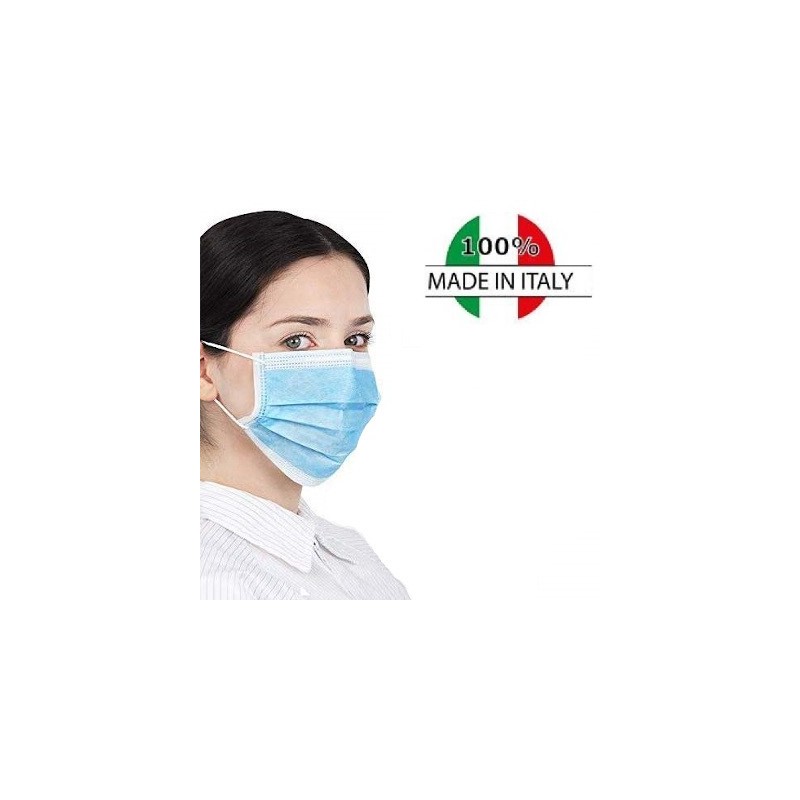 Mascherina chirurgica medicale Tipo 1-TNT 3 strati - 5x10PZ